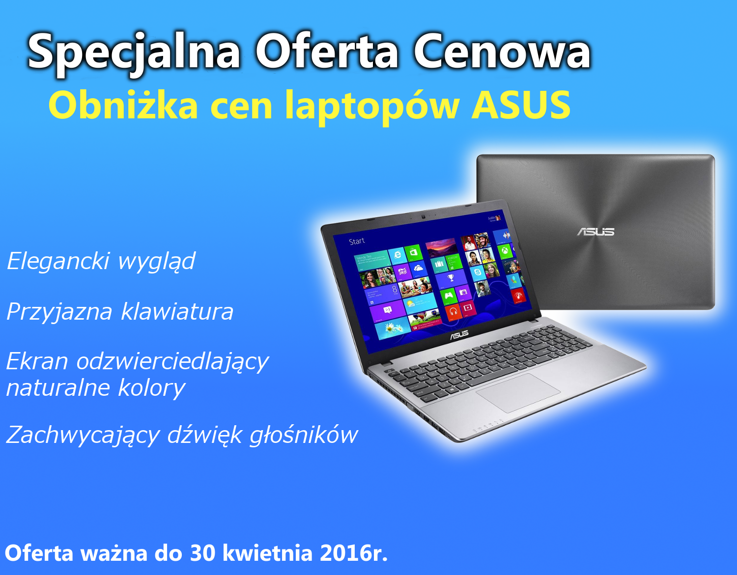 Oferta specjalna laptopy Asus