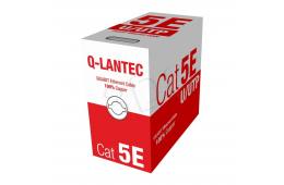 Kabel UTP Q-Lantec 4x2x0,48 KIU5PVC305NC, drut  ( kat.5e PVC 305m szary ) 100% miedziany