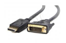 Kabel GEMBIRD  CC-DPM-DVIM-6 (DisplayPort M - DVI-D M; 1,8m; kolor czarny)