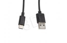 Kabel Lanberg  CA-USBO-10CC-0010-BK (USB 2.0 Męski - USB 2.0, USB typu C Męski; 1m; czarny)