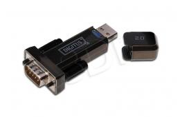 Adapter DIGITUS  DA-70156 (USB M - RS-232 M; kolor czarny)