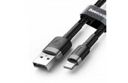 Kabel Baseus CALKLF-CG1 (Lightning M - USB 2.0 M; 2m; kolor szaro-czarny)