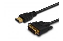 Kabel SAVIO cl-139 (HDMI M - DVI-D M; 1,8m; kolor czarny)