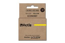 Tusz ACTIS KB-123Y (zamiennik Brother LC123Y/LC121Y; Standard; 10 ml; żółty)