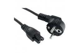 Kabel zasilający Akyga AK-NB-01A (Hybrydowa standardu C/E/F (CEE 7/7) - Euro 3-Pin / C5 / IEC 320 / IEC 320 C5 ; 1,5m; kolor czarny)