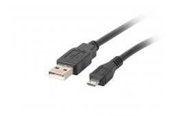 Kabel Lanberg CA-USBM-10CC-0010-BK (USB 2.0 M - Micro USB M; 1m; kolor czarny)