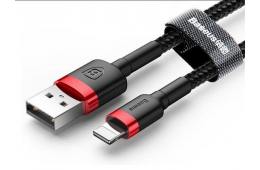 Kabel Baseus CALKLF-C19 (Lightning M - USB 2.0 M; 2m; kolor czarno-czerwony)