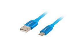 Kabel Lanberg Premium CA-USBM-20CU-0018-BL (USB 2.0 - Micro USB typu B ; 1,8m; kolor niebieski)