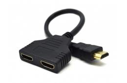 Adapter GEMBIRD DSP-2PH4-04 (HDMI M - 2x HDMI F; 0,20m; kolor czarny)